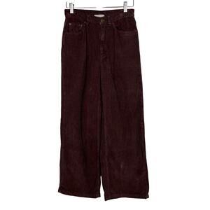BDG Urban Outfitters Women's Sz 27 High and Wide Brown Wide Wale Corduroy Pants
